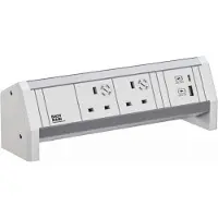 Bachmann DESK ws 2xUK 1xUSB A/C 22W GST18 RAL9010
