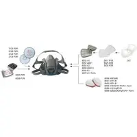 3M -Gasfilter/Kombifilter 6096 A1E1HgP3 R (Pack mit 2 St) (7100104296)