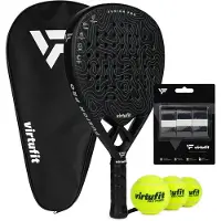 VirtuFit Fusion Pro Padel-Set - Schwarz - Grau