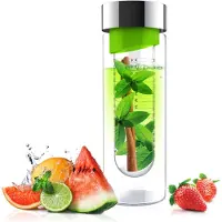 Asobu Wasserflasche Flavour It Green Silver 480ml