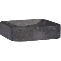 vidaXL Waschbecken Schwarz 40x40x10 cm Marmor