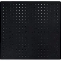The Living Store Regenbrause Edelstahl 50x50 cm Quadrat Schwarz