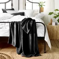 De Witte Lietaer Tagesdecke Snuggly Black-150 x 200 cm