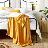 De Witte Lietaer Tagesdecke Snuggly Golden Yellow-150 x 200 cm