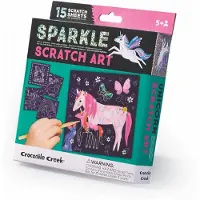 Crocodile Creek Glitzer Kratzkarten Einhorn - 15 Karten