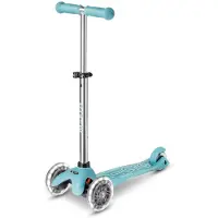 Micro Kinderroller Glow LED Aqua - Mini Scooter mit LED Beleuchtung