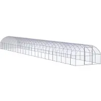 vidaXL Outdoor-Hühnerstall 3x24x2 m Verzinkter Stahl