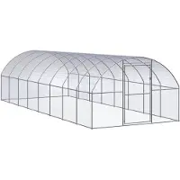 vidaXL Outdoor-Hühnerstall 3x8x2 m Verzinkter Stahl