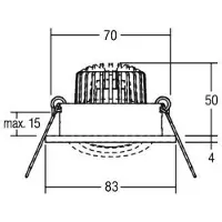 Brumberg LED-Einbaustrahler Berrie-R, 3000K, on/off, chrom
