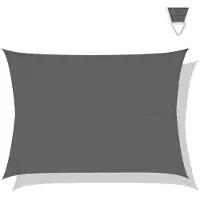 Vonroc Premium Shade Cloth - Tarp - Rechteck - 400x300 cm - Wasserabweisend - Grau - Inkl. Aufbewahrungsbeutel und Befestigungsschnur