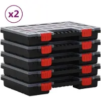 vidaXL Sortimentskästen 10 Stk. 34,5x25x5 cm Polypropylen