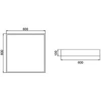 Brumberg 13700164 LED-Anbauleuchte direkt, 4000 K, 44 W, Betriebsgerät schaltbar, Abdeckung opal