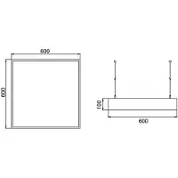 Brumberg 13730184 LED-Pendelleuchte direkt, 4000 K, 44 W, Betriebsgerät DALI dimmbar, Abdeckung o