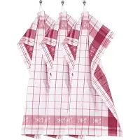 Tiseco Küchenhandtuch Home Studio Pharao BML Red (3er-Set) - 50 x 70 cm
