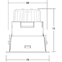 Brumberg Downlight Binato DALI Anschlussbox 3.000 K weiß