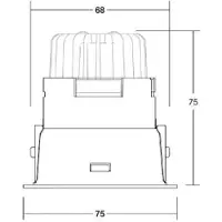 Brumberg LED-Einbauspot Binato, RC-dim-to-warm, weiß