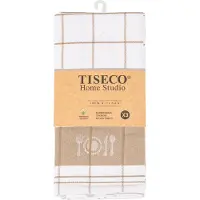 Tiseco Küchenhandtuch Home Studio Pharao BML Sand (3er-Set) - 50 x 70 cm