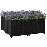 vidaXL Hochbeet 80x80x38 cm Polypropylen