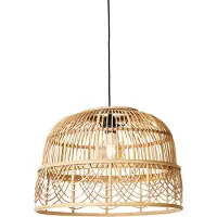 QAZQA Smarte Hängelampe Rattan 49 cm inkl WiFi G95 Michelle