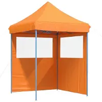 vidaXL Partyzelt Faltbar Pop-Up mit 2 Seitenteilen Orange