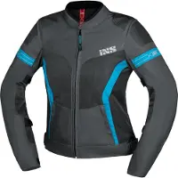 IXS Trigonis-Air Damen Motorrad Textiljacke, grau/blau, L