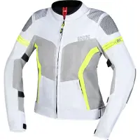 IXS Trigonis-Air Damen Grau Gelb Motorrad Textiljacke Größe XL
