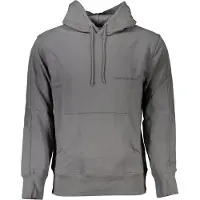 Calvin Klein Elegant Gray Hooded Sweatshirt