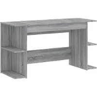 vidaXL Schreibtisch Grau Sonoma 140x50x75 cm Holzwerkstoff