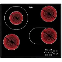 Whirlpool AKT 8190/BA, Schwarz, Integriert, Keramik, Glaskeramik, 4 Zone(n), 4 Zone(n)