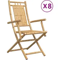 vidaXL Gartenstühle 8 Stk. Klappbar 53x66x99 cm Bambus
