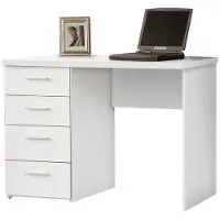 CasaDolce , Schreibtisch NET 106, Weiß, 110x60x76,5 cm, mit Schubladen
