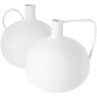 Boltze Makram Vase handgearbeitet Ø 25 cm - 2 Ausführungen