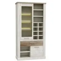 Forte Vitrine Viareggio , weiß , Maße (cm): B: 109,8 H: 212 T: 41.3