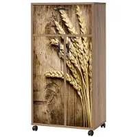 Skye Decor , Kiler - 735, Mehrzweckschrank, Sonoma-Eiche, 100 % MELAMINBESCHICHTETE SPANPLATTEN, 60 x 36 x 116 cm