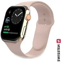 Swissten Silicone band for apple watch 42-44 mm pink sand