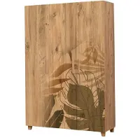 Hannah Home Skye Decor, Leva Hedera Forest, Kleiderschrank, Atlantische Kiefer, 100 % MELAMINBESCHICHTETE SPANPLATTEN, 120 x 48 x 189 cm 863SPH4234
