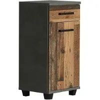 Forte Beistellkommode 1-trg VERIS von Beton dunkelgrau / Old-Wood Vintage