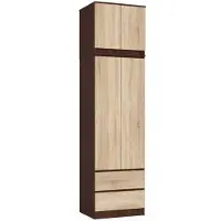 Akord Furniture Factory SZCLPS60NADWENSON, Wenge, Garderobe, 3 Regale, 2 Tür(en), Matt, Drehtür