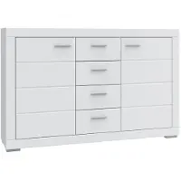 OXM 2-türige Kommode mit 4 Schubladen für Schlafzimmer oder Jugendzimmer Snow 2-drzwiowe cm x samodzielny montaż cm