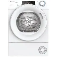 Candy RapidÓ RO4H7A2TEX-S, Freistehend, Frontlader, Wärmepumpe, Weiß, Drehregler, Berührung, Links
