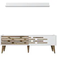 Skye Decor , Valensiya 140 - White, TV-Einheit, Weiß, 100 % MELAMINBESCHICHTETE SPANPLATTEN, 140 x 45 x 35 cm