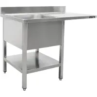 Saro Spülcenter 2 Becken, links - B 1600 x T 600 mm