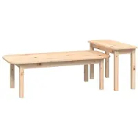 vidaXL 2-tlg. Couchtisch-Set Massivholz Kiefer