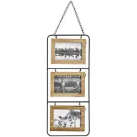 Atmosphera 83627 52x22 Cm Photo Holder 3 Units Braun
