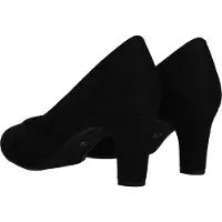 Tamaris Damen Pumps klassisch rund Blockabsatz samtige Haptik 1-22418-41, Größe:39 EU, Farbe:Schwarz