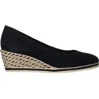 Tamaris Damen Pumps Leder Keilabsatz Bastoptik 1-22303-42, Größe:40 EU, Farbe:Blau