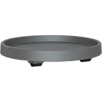 Artevasi Untertasse mit Rädern 35Cm Anthrazit Blumentopf Kunststoff (grijs,zwart)