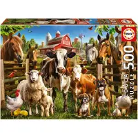 Educa Puzzle Bauernhoftiere 500 Teile - Erwachsene