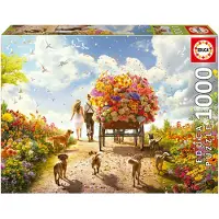 Educa Puzzle Blumenwagen 1000 Teile - Erwachsenenpuzzle