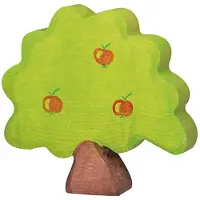 Holztiger Apfelbaum aus Holz - klein